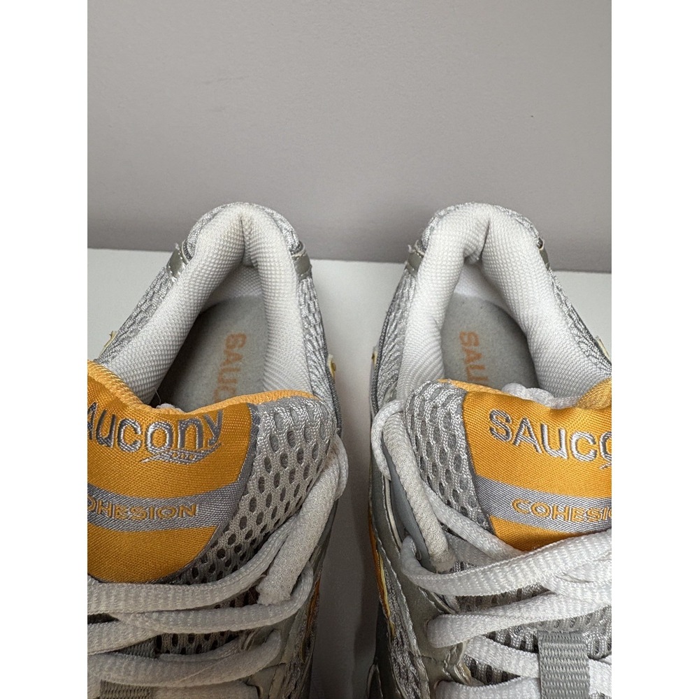 Saucony Grid Fusion Athletic Running Shoes Sneakers Gray Orange Womens - Size 8 - Picture 5 of 11